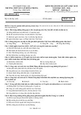 Đề thi Giữa kì 2 Lịch sử 11 năm 2025-2026 trường THPT số 1 Lê Hồng Phong (Đắk Lắk)